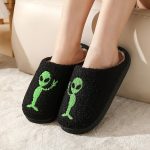 BERANMEY Halloween Slippers for Women Perfect Soft Plush Comfy Warm Slip-On Cute Womens Slippers Indoor Fluffy House Slippers for Women and Men Non-slip Fuzzy Flat Slides - Image 153