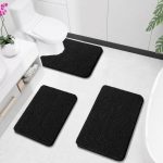 Buganda Bathroom Rugs 30x20, Quick Dry Machine Washable Chenille Bath Mats with Rubber Backing, Grey - Image 51