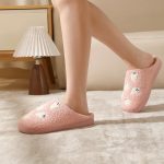 BERANMEY Halloween Slippers for Women Perfect Soft Plush Comfy Warm Slip-On Cute Womens Slippers Indoor Fluffy House Slippers for Women and Men Non-slip Fuzzy Flat Slides - Image 89