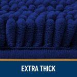 Buganda Bathroom Rugs 30x20, Quick Dry Machine Washable Chenille Bath Mats with Rubber Backing, Grey - Image 13