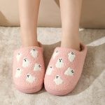 BERANMEY Halloween Slippers for Women Perfect Soft Plush Comfy Warm Slip-On Cute Womens Slippers Indoor Fluffy House Slippers for Women and Men Non-slip Fuzzy Flat Slides - Image 87